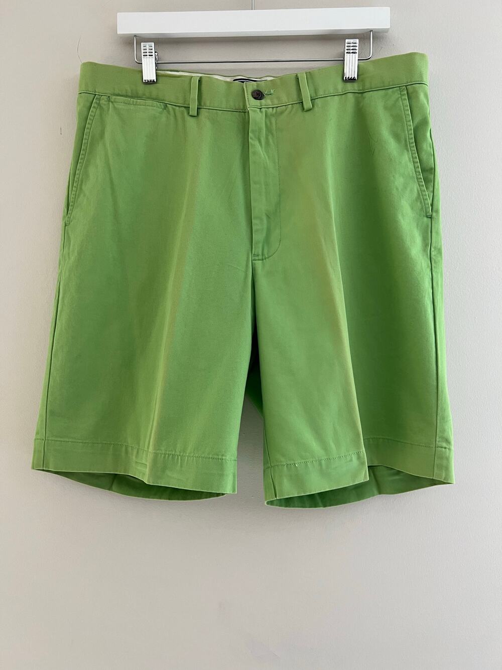 Polo Ralph Lauren Prospect Short Lime Green Chino Flat Front Size 36 SG